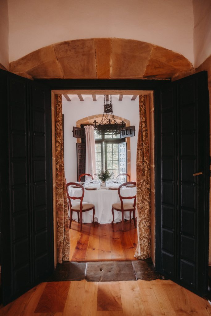 Comedor interior palacio de Meres boda